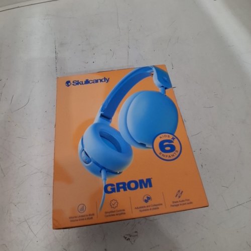 SKULLCANDY GROM OVER-EAR WIRED HEADPHONES, VOLUME-LIMITING, SHARE AUDIO PORT - BLUE SURF (MODEL:‎ S6KAY-R740) image 4