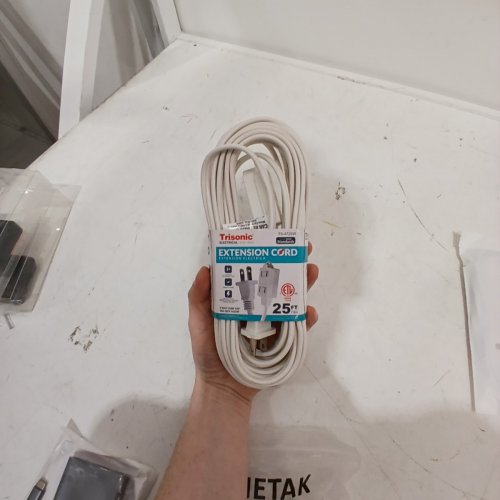 TRISONIC EXTENSION CORD - 25FT, 13A, 125 V, 1625W - WHITE (MODEL: TS-4725W) image 4