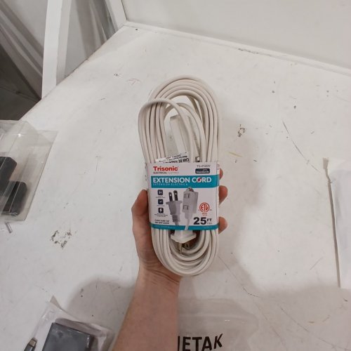 TRISONIC EXTENSION CORD - 25FT, 13A, 125 V, 1625W - WHITE (MODEL: TS-4725W) image 5