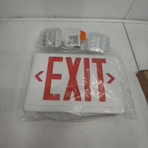 APMEETLUX EXIT SIGN WITH EMERGENCY LIGHTS - 100-277 V AC 50/60HZ - WHITE (MODEL: UL-924) image 2