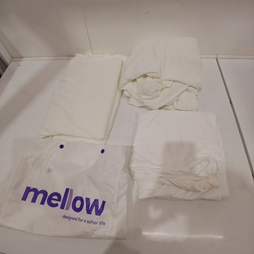 MELLOW COOLING BEDSHEET SET - KING - WHITE image 2