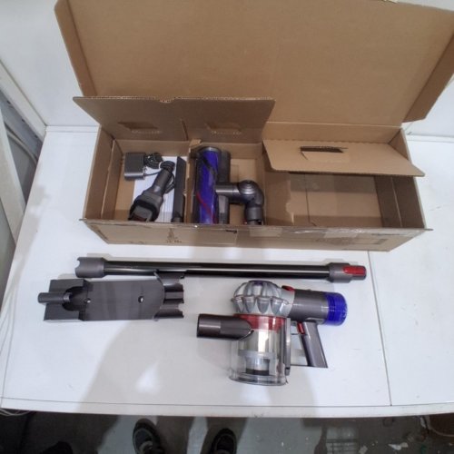 DYSON V8 PLUS RECHARGEABLE HANDHELD STICK VACUUM CLEANER WITH ATTACHMENTS - DARK GREY/PURPLE (MODEL: SV10) image 2