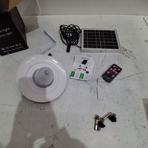 BIRDEEM SOLAR POWERED PENDENT INDOOR / OUTDOOR LIGHT KIT - 800LM - BLACK / WHITE (MODEL : 08206179624425) image 3