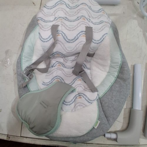 INGENUITY CONVERT ME 2-IN-1 CORDED COMPACT PORTABLE AUTOMATIC BABY SWING & INFANT SEAT WITH NATURE SOUNDS - 0 TO 9 MONTHS - 6-20LBS CAPACITY - SWELL GREY/GREEN/WHITE (MODEL: 12579) image 4