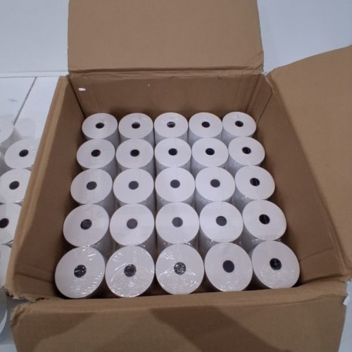50PK RECEIPT PAPER ROLLS 2-1/4" - white image 2