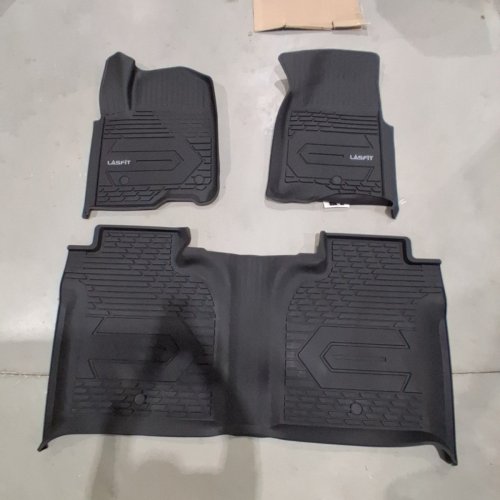 3PC LASFIT FLOOR MATS FIT FOR 2019-2026 CHEVY SILVERADO/GMC SIERRA 1500/2500/3500HD - BLACK (MODEL: LL-CH01) image 2
