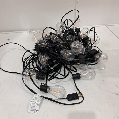 TORKASE OUTDOOR STRING LIGHTS WITH 32 SHATTERPROOF ST38 VINTAGE EDISON BULBS - 2200K WARM - 120FT - BLACK (MODEL: GLS-20J2P-E17-S14-30) image 3