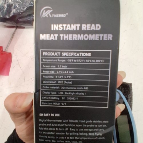 KTHERMO INSTANT READ MEAT THERMOMETER - BLUE image 2