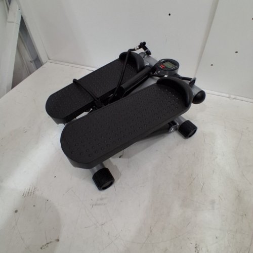 MINI EXERCISE STAIR STEPPER WITH RESISTANCE BANDS & LCD DISPLAY MONITOR - BLACK/GREY image 3