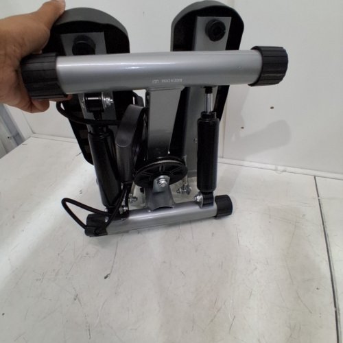 MINI EXERCISE STAIR STEPPER WITH RESISTANCE BANDS & LCD DISPLAY MONITOR - BLACK/GREY image 4
