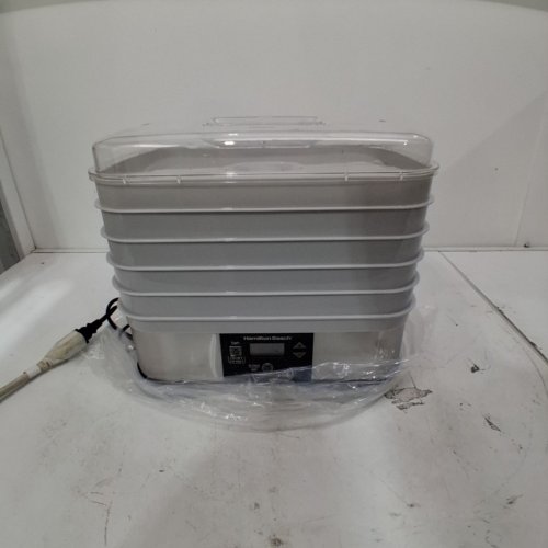 HAMILTON BEACH DIGITAL FOOD DEHYDRATOR WITH 5 STACKABLE TRAYS - WHITE - (MODEL: 32100C) image 3
