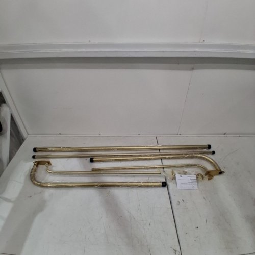 FUMLYATE HEAVY DUTY ADJUSTABLE DOUBLE CURTAIN ROD - 48" - 84" - WARM GOLD (MODEL: FA-050) image 3