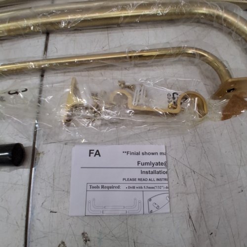 FUMLYATE HEAVY DUTY ADJUSTABLE DOUBLE CURTAIN ROD - 48" - 84" - WARM GOLD (MODEL: FA-050) image 4
