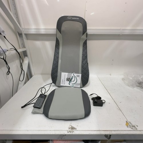 SNAILAX SHIATSU BACK MASSAGER WITH HEAT - 44.1” × 16.7” × 5.9” - 3 NECK INTENSITIES/4 BACK MASSAGE MODES/2 HEAT SETTINGS/3 VIBRATION MODES - GREY (MODEL: SL-22A5) image 4