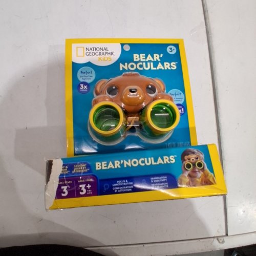KID'S NATIONAL GEOGRAPHIC BEAR'NOCULARS/BINOCULARS - 3X ZOOM - BROWN / GREEN image 4