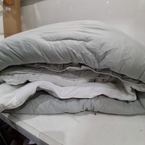 MELLOW MARSHMELLOW COMFORTER EXTRA FLUFFY DOUBLE-STUFFED DOWN ALTERNATIVE DUVET INSERT - QUEEN/FULL - GREY/WHITE image 3