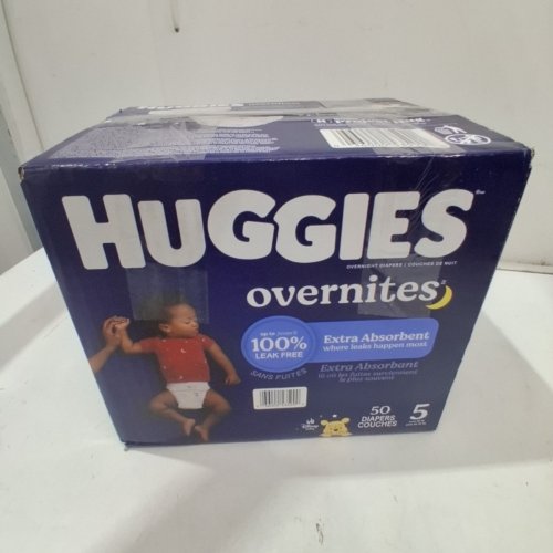 50PK HUGGIES OVERNITES NIGHT-TIME BABY DIAPERS -SIZE 5 image 3