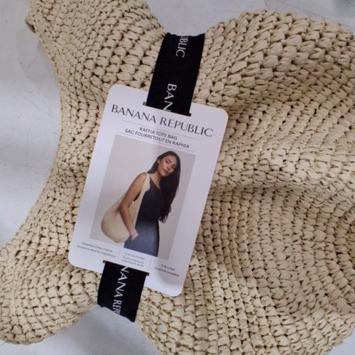BANANA REPUBLIC RAFFIA TOTE BAG - ONE SIZE - BEIGE (MODEL: 1966925) image 3