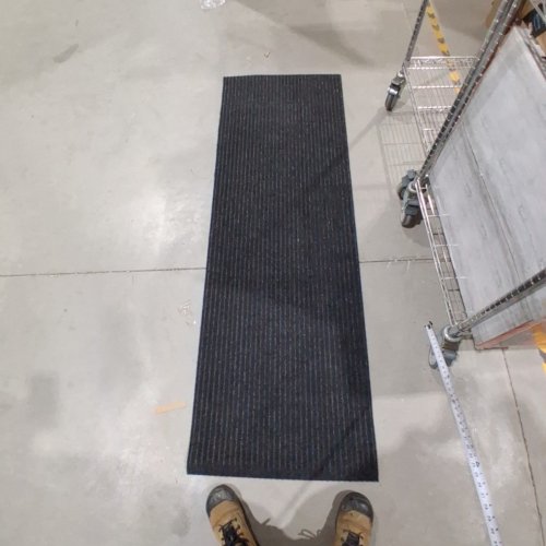 INDOOR/OUTDOOR NON-SLIP CARPET RUNNER RUG - 6FT X 2FT - BLACK image 2