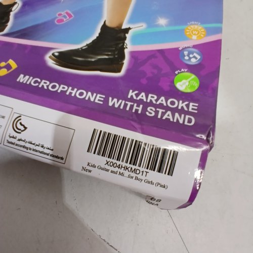 MOEAWS KID'S GUITAR & MICROPHONE KARAOKE PLAY TOY SET, MUSICAL INSTRUMENT FOR YOUNG AGES - PINK image 2