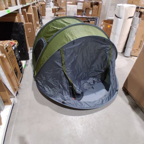 NIGHT CAT FOLDABLE POP UP TENT - 2-4 PERSONS - GREEN/GREY image 2