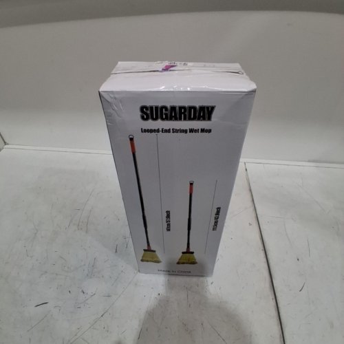 SUGARDAY COMMERICAL LOOPED-END STRING HEAVY DUTY WET MOP - BLACK/RED image 3
