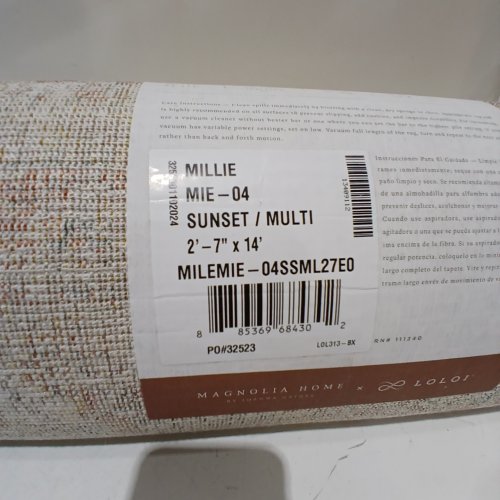 LOLOI RUGS X MAGNOLIA HOME BY JOANNA GAINES MILLIE COLLECTION RUNNER RUG - 2FT 7" X 14" - BRICK/FOG (MODEL: MIE-04) image 4