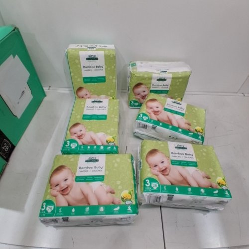 168PK ALEVA NATURALS BAMBOO BABY DIAPERS - SIZE 3 image 2
