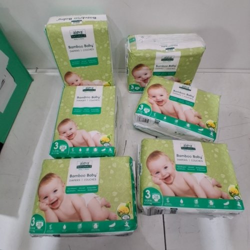 168PK ALEVA NATURALS BAMBOO BABY DIAPERS - SIZE 3 image 3