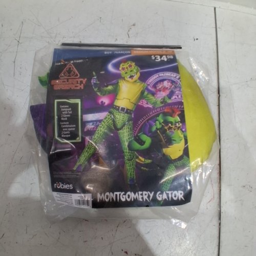 4PC BOYS FIVE NIGHTS AT FREDDY'S MONTGOMERY GATOR COSTUME - MEDIUM 8/10 - GREEN/YELLOW (STYLE : 703085) image 2