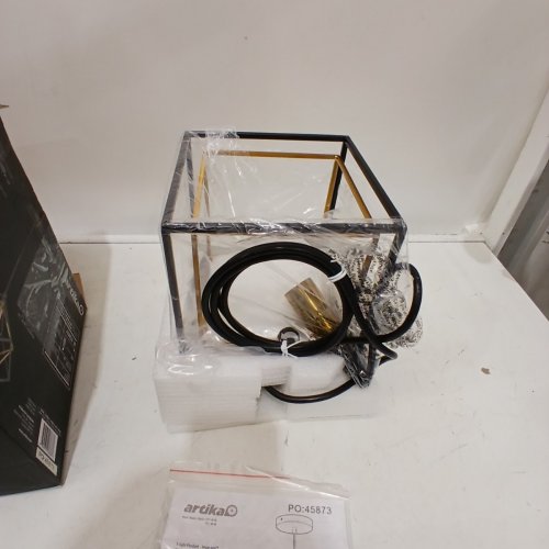 ARTIKA IMPERIUM SINGLE PENDANT LIGHT - 120V - 8.7" X 8.7" - BLACK/GOLD image 2