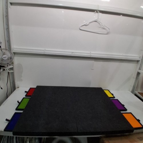 LAVIEVERT 2-IN-1 TILTING LIGHTWEIGHT FELT PUZZLE BOARD WITH 6 PIECE DRAWERS - 41" L X 31" W - DARK GRAY (MODEL: WGPTB061-DGRA) image 2