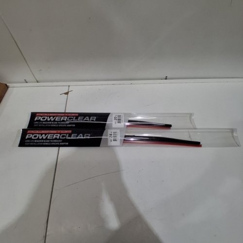 2PC POWERCLEAR BY POWERSTOP WINDSHIELD WIPER BLADE KIT - 20"/24" - BLACK (MODEL: PC-24-1/PC-20-1) image 2