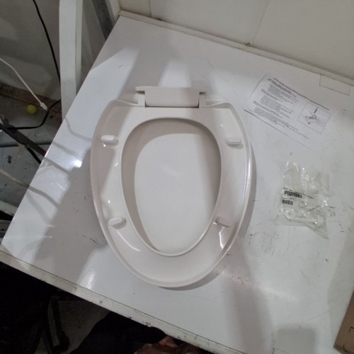 ELONGATED TOILET SEAT - 18" - WHITE image 3