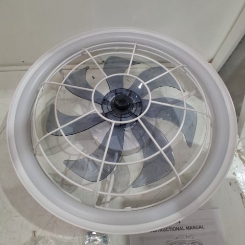 AIRWIT WHITE LOW PROFILE CEILING FAN WITH LIGHTS, APP, AND REMOTE - 18" - 3000 K TO 6000 K - WHITE image 5