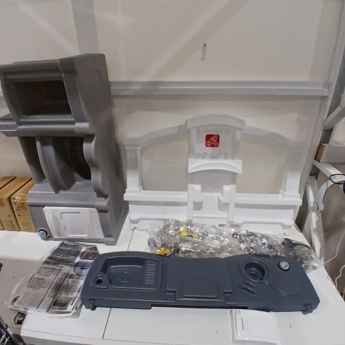 STEP2 FUN WITH FRIENDS INDOOR/OUTDOOR KIDS KITCHENETTE PLAYSET - AGES 2+ - 35.8" X 12.5" X 41" - GREY (MODEL: 423699) image 2