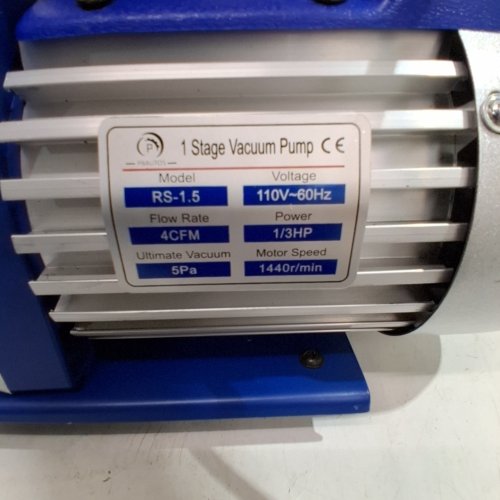 P BAUTOS SINGLE STAGE VACUUM PAMP AND 3-WAY MANIFOLD GUAGE SET R410A, R134A, R404A, R22 REFRIGERANTS - 4CFM - 1/3HP - SILVER/BLUE image 2