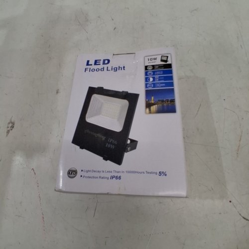 HANNAHONG LED OUTDOOR WATERPROOF FLOOD LIGHT - 10W, 1000LM, 6000K - WHITE image 4