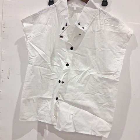 WOMEN'S CASUAL LOOSE BUTTON-FRONT COLLARED SHIRT - MEDIUM - WHITE image 2