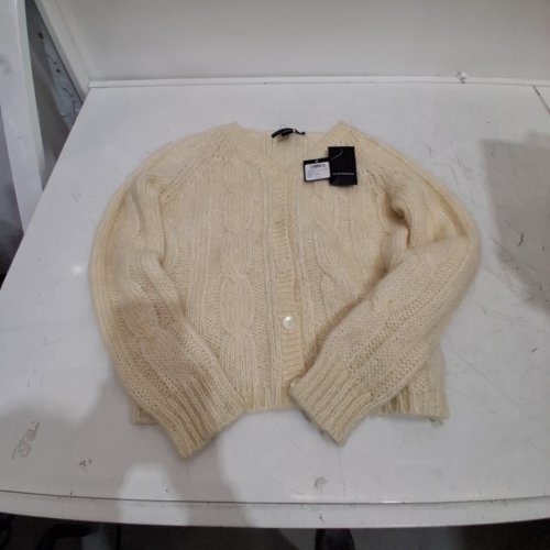 CLUB MONACO REVERSIBLE V-NECK CARDIGAN - SMALL - IVORY image 2