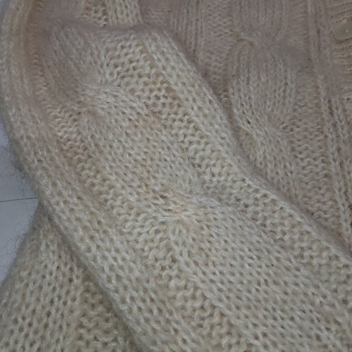 CLUB MONACO REVERSIBLE V-NECK CARDIGAN - SMALL - IVORY image 3