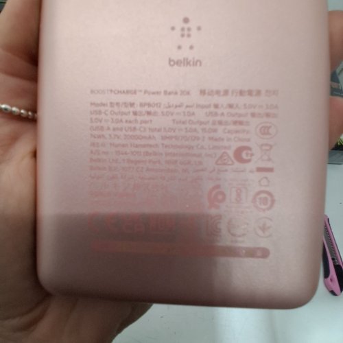 BELKIN PORTABLE POWER BANK CHARGER - 20,000 MAH - PINK image 3