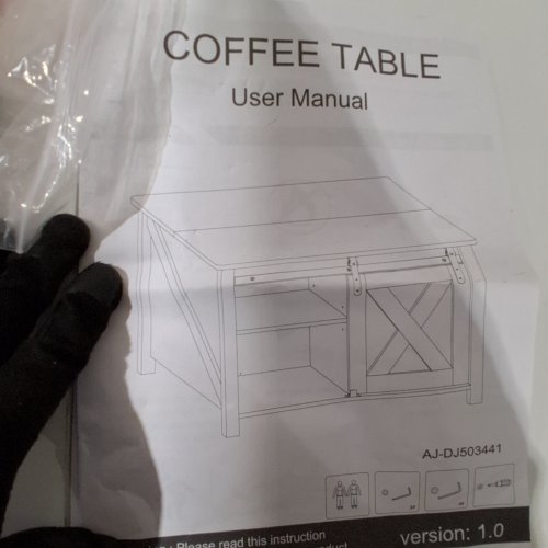 LIFT TOP COFFEE TABLE WITH HIDDEN STORAGE - 31.5" - BROWN/BLACK image 3