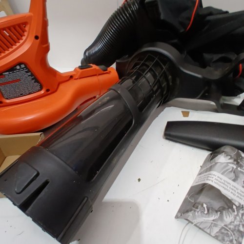 BLACK AND DECKER CORDED BACK PACK LEAF BLOWER, VACUUM & MULCHER, 250MPH, 400CFM - BLACK/ORANGE (MODEL : BEBL7000) image 4