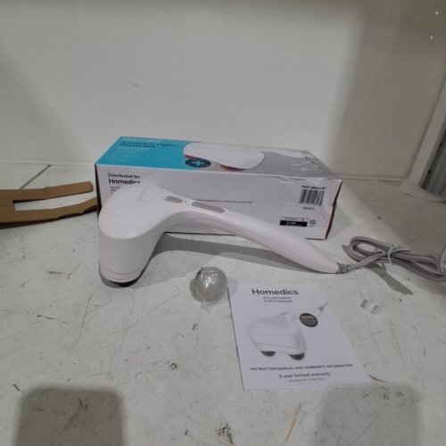 HOMEDICS PERCUSSION ACTION MASSAGER WITH HEAT - ADJUSTABLE INTENSITY AND DUAL PIVOTING HEADS - WHITE (MODEL: HHP-285HJ-THP) image 4