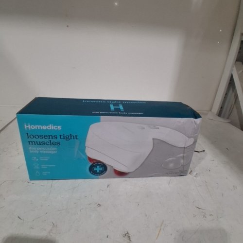 HOMEDICS PERCUSSION ACTION MASSAGER WITH HEAT - ADJUSTABLE INTENSITY AND DUAL PIVOTING HEADS - WHITE (MODEL: HHP-285HJ-THP) image 5