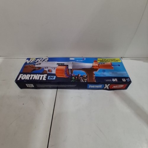 NERF FORTNITE DG DART BLASTER - 15-DART ROTATING DRUM - WHITE/ORANGE image 2