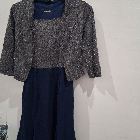 2PC WOMEN'S ALLEGRA DRESS AND JACKET SET - EXTRA SMALL - NAVY image 3