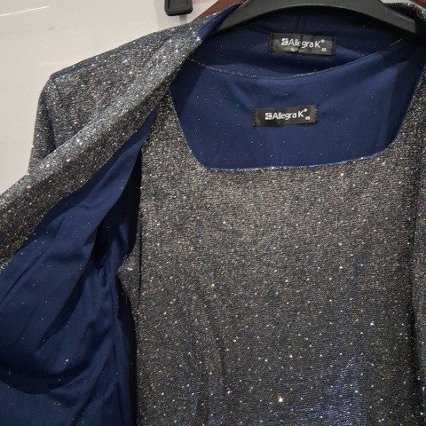 2PC WOMEN'S ALLEGRA DRESS AND JACKET SET - EXTRA SMALL - NAVY image 4