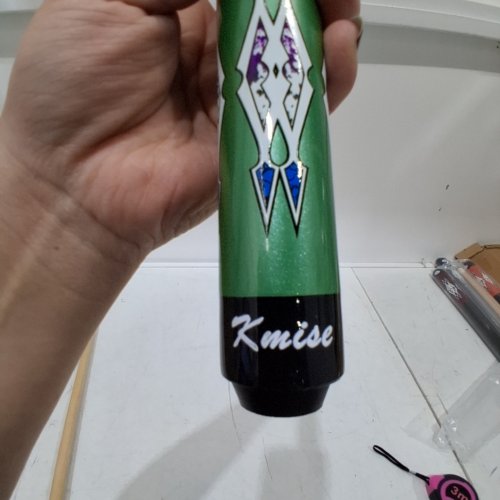 KMISE POOL CUE STICK - 18 OZ - 58" - GREEN image 2